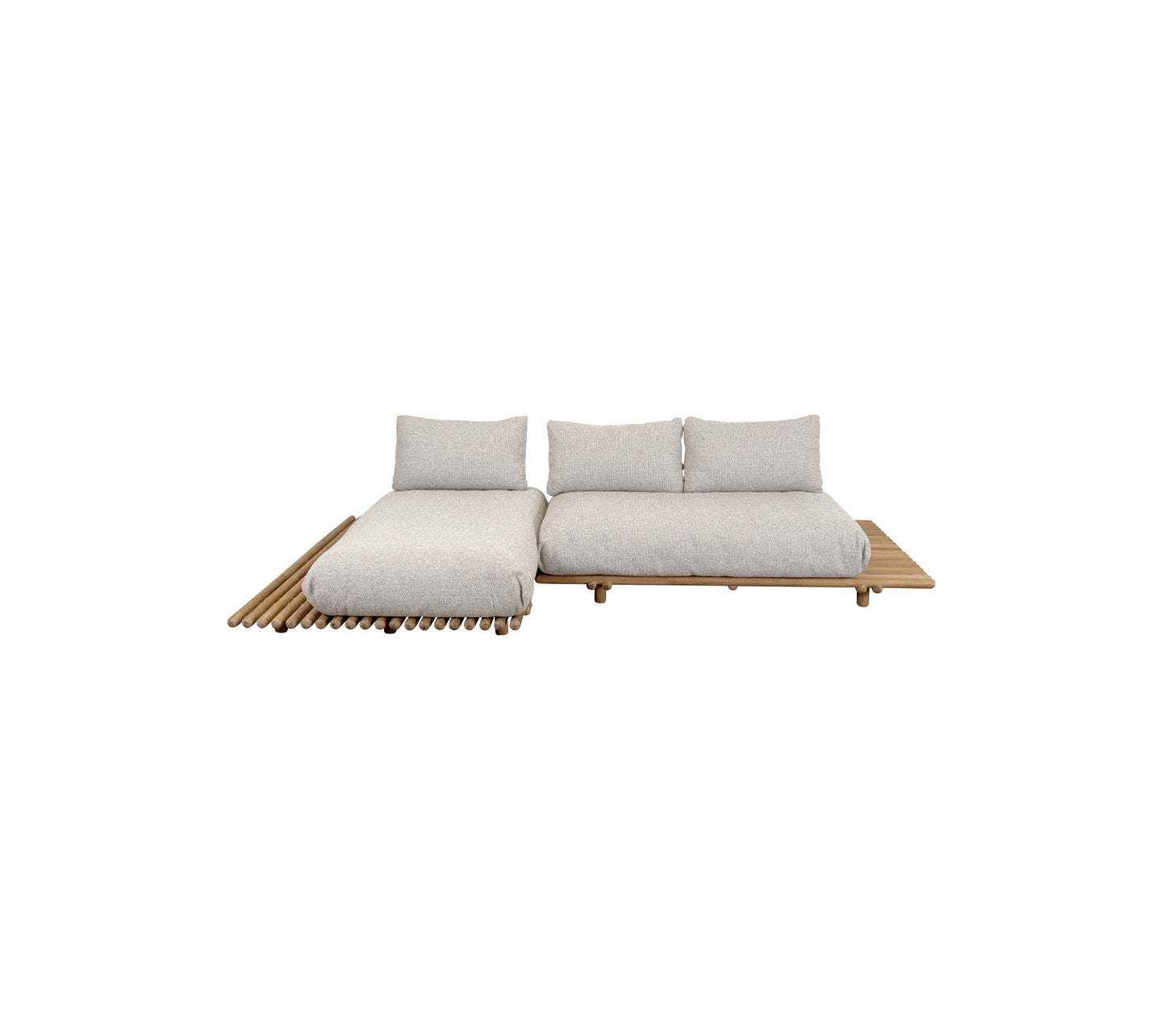 STICKS PLATFORM, canapé avec chaise longue